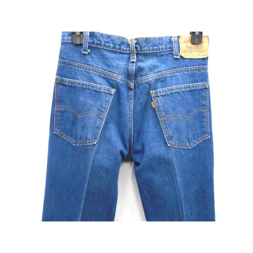Vintage Levi's 517 1980's ORANGE TAB Men Bootcut Blue Jeans 34 (32x30) MADE USA - Picture 10 of 16